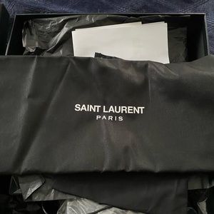 Saint Laurent fetish textures-leather ankle boots